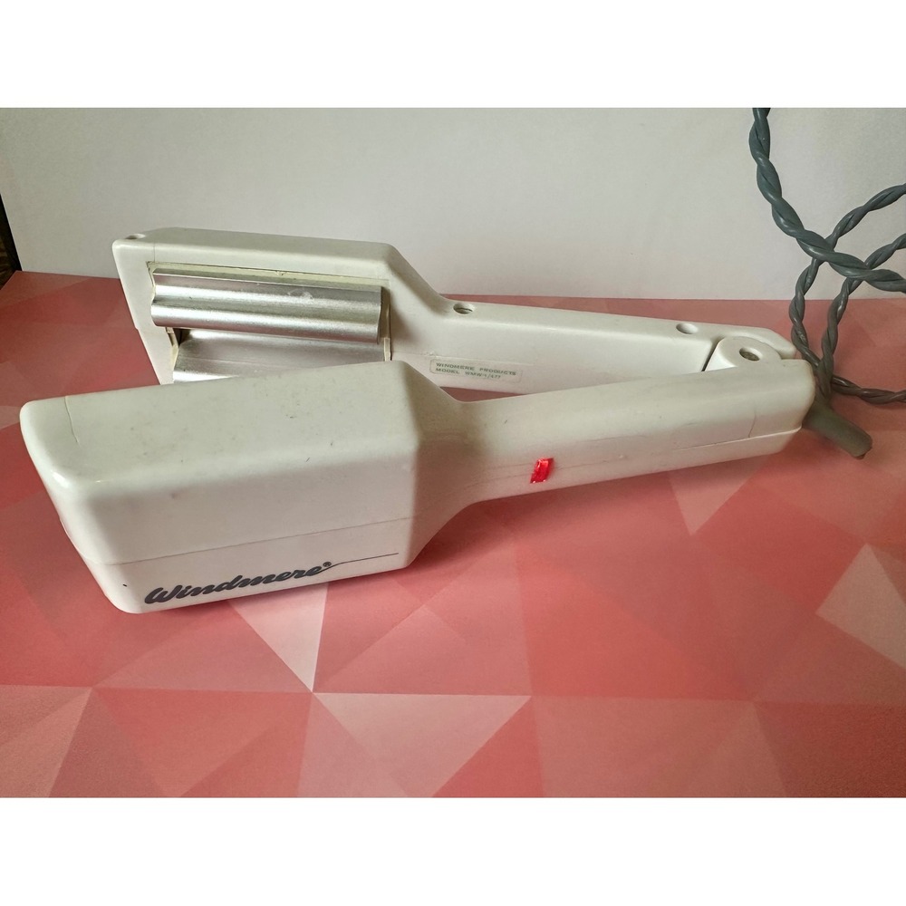 Windmere Vintage Hair Crimper Model WMW-5/477 White Retro Styling Tool